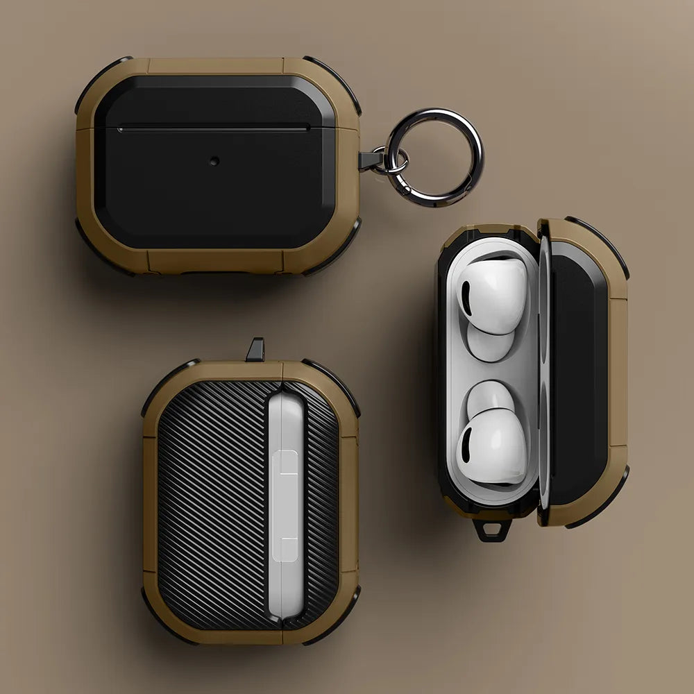 TPU PC Cover For Apple AirPods With Keychain