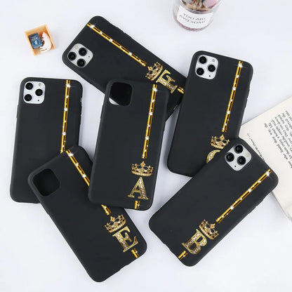 Gold Letters Phone Case for iPhone