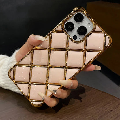 Lattice Grid Shockproof Phone Case for iPhone