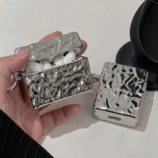 Tinfoil Silver Wrinkle Crease Case for AirPods