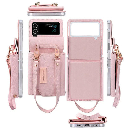 Luxury Leather Wallet Card Holder Case For Samsung