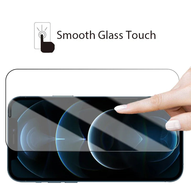 6 Pcs 2 in 1 Tempered Glass for iPhone