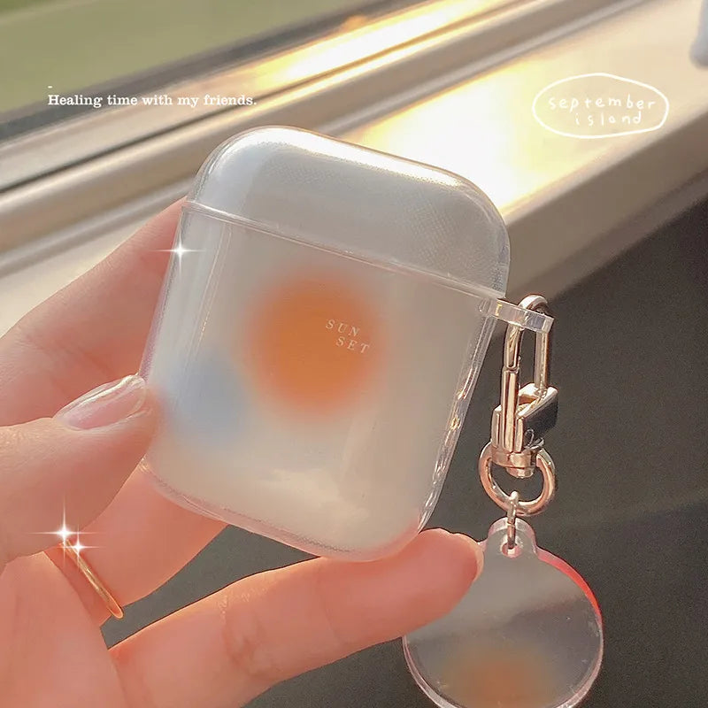 Transparent TPU AirPods Case with Keyring