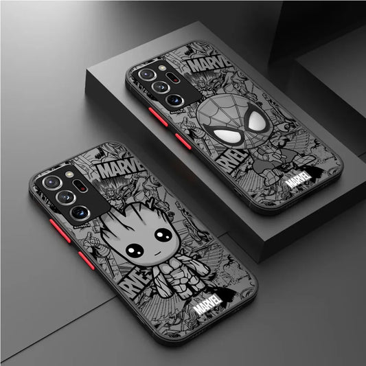 Matte Marvel Print Phone Case for Galaxy