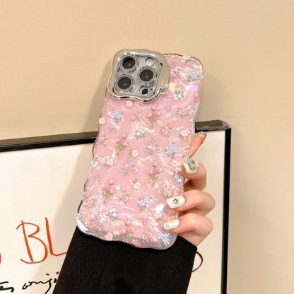 Chic Tulips Pattern Waving Frame Phone Case for iPhone