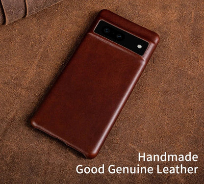 Oil Wax Genuine Leather Case For Google Pixel