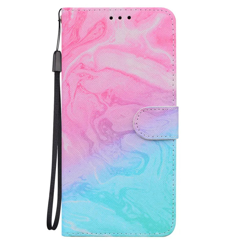 Magnetic Painted Wallet Case For Samsung Galaxy