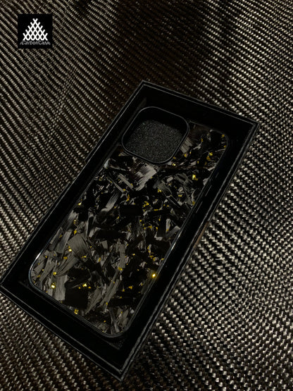 Magnetic Real Forged Carbon + TPU Case for iPhone