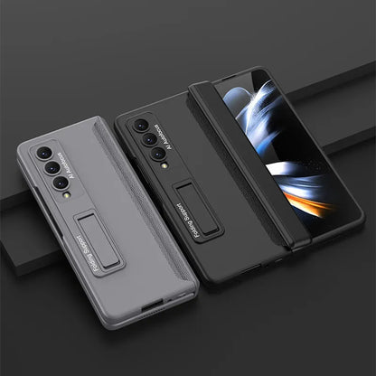 Armor Magnetic Hinge Cover Case with Stand - Galaxy Z Fold