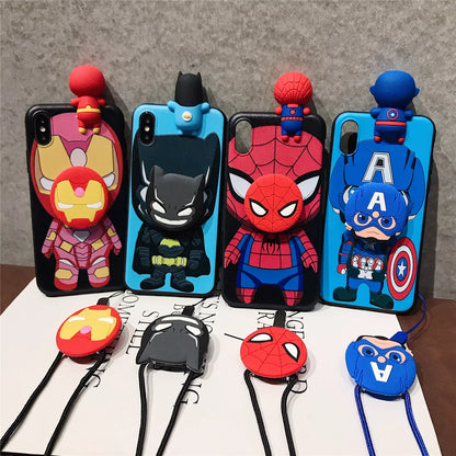 Comic Characters Case With Strap For Galaxy