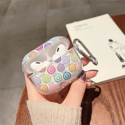 Glitter Shiny Colorful Heart AirPods Case with Key Ring