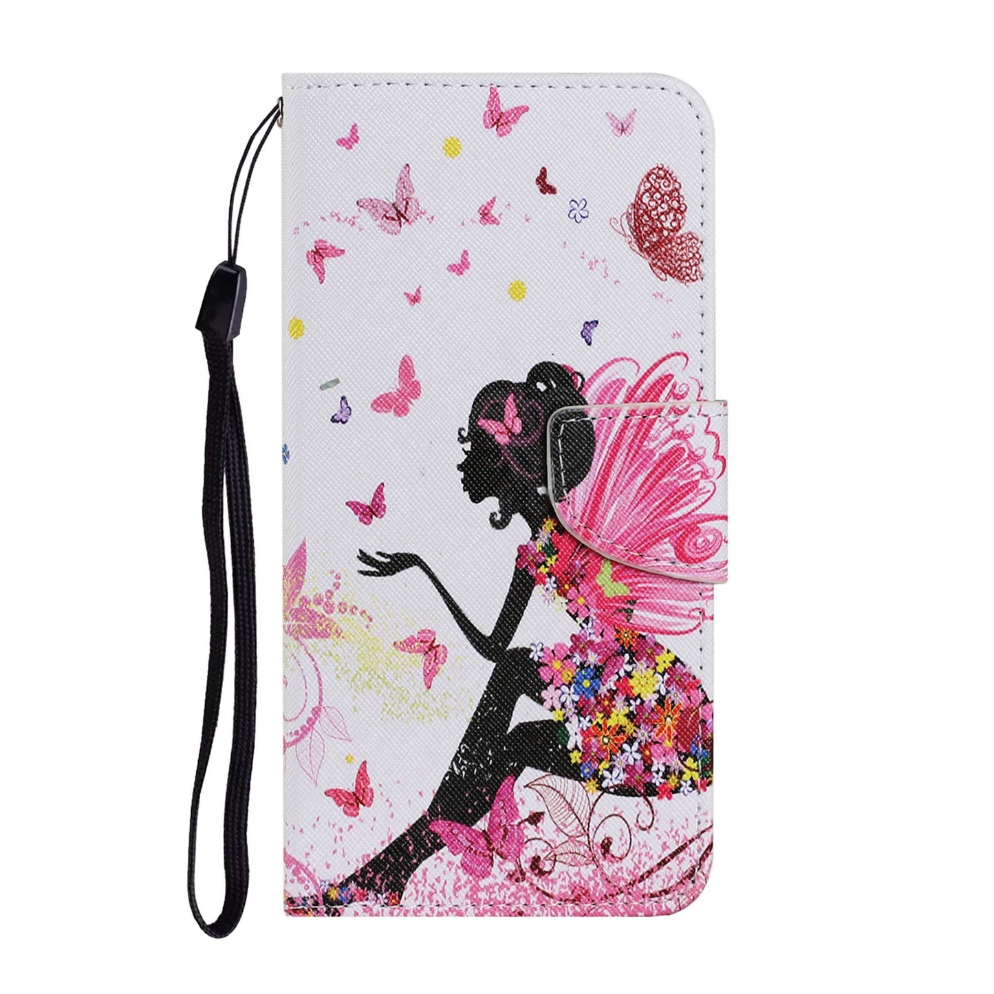 Printed Leather Wallet Flip Phone Case For Samsung Galaxy