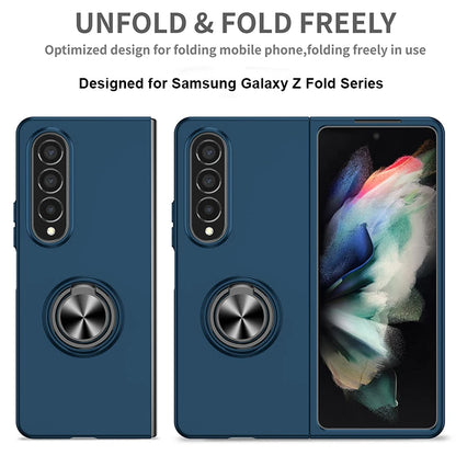 Armor Magnet Ring with Kickstand Case For Galaxy Z Fold