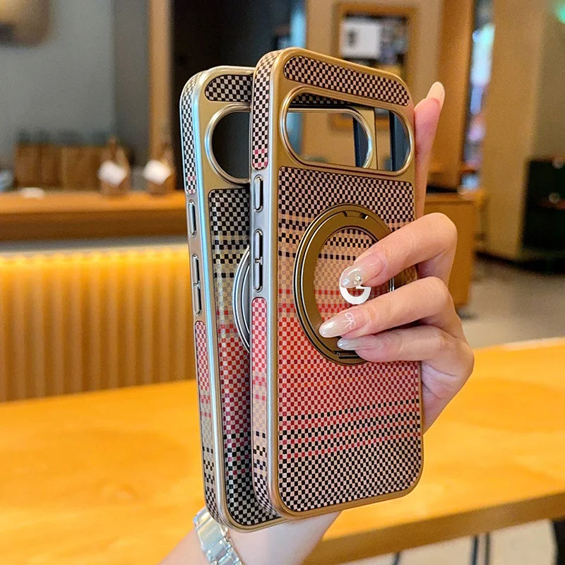 Carbon Fiber Texture Magnetic Business Case For Google Pixel