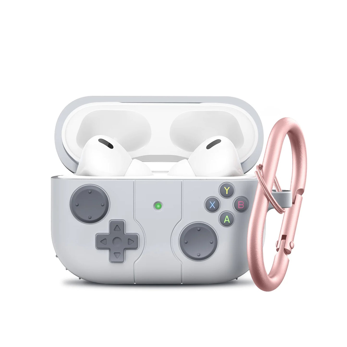 3D Game Player Design with Keychain Silicone Case For Airpods