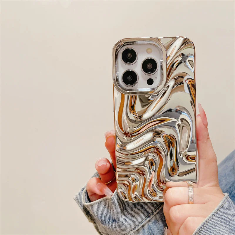 Luxury 3D Wave Pattern Case For iPhone