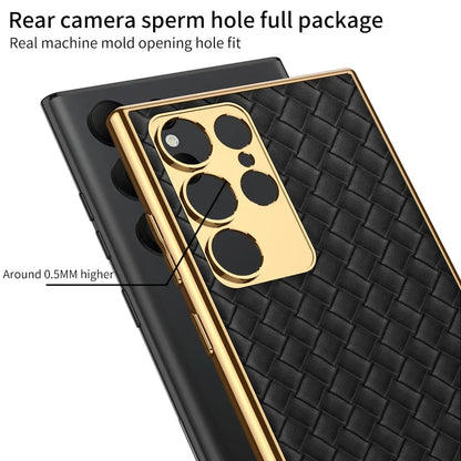 Electroplated Leather Weave Pattern Case for Samsung