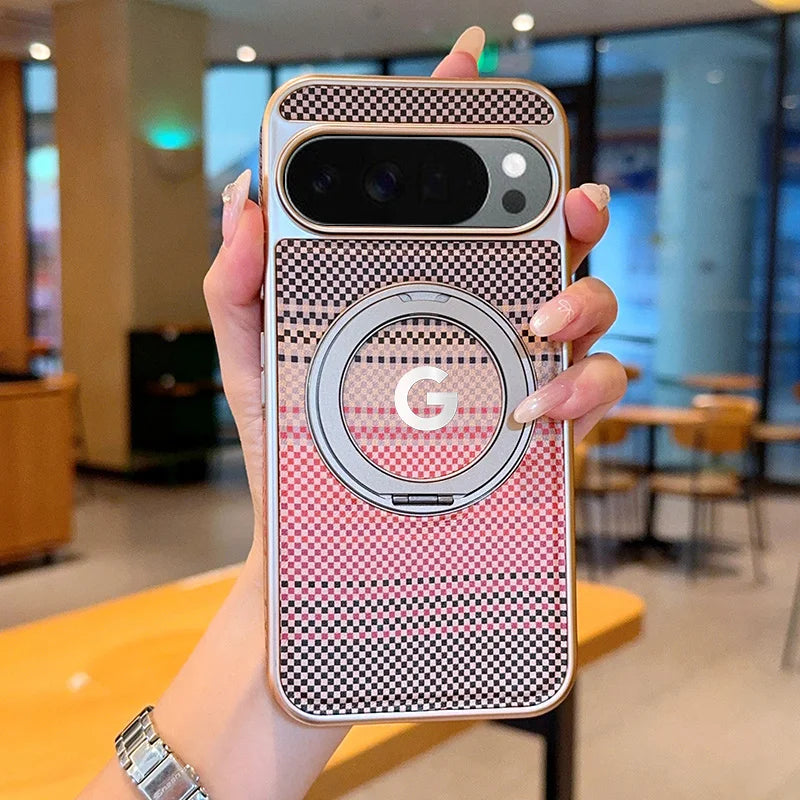 Carbon Fiber Texture Magnetic Business Case For Google Pixel