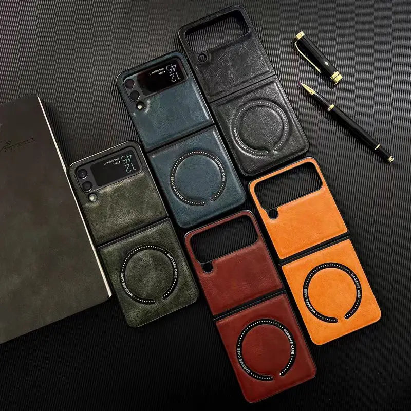 Luxury Leather Phone Case For Samsung Galaxy Z Flip