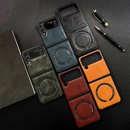 Luxury Leather Phone Case For Samsung Galaxy Z Flip