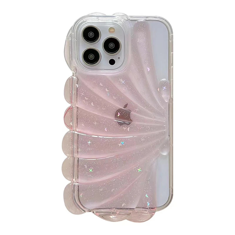 Summer Style Glitter Shell Star Sequin Epoxy iPhone Case