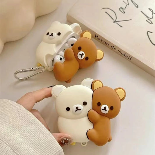 3D Hug Bear Silicone Earbuds case for Airpods