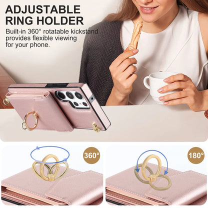 Ring Stand Crossbody Case For Samsung