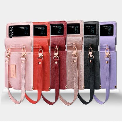 Handheld Wristlet Wallet Purse Cover For Galaxy Z Flip