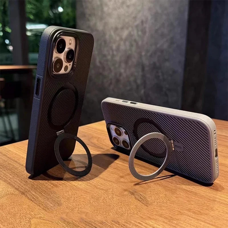 Titanium Carbon Fiber Magsafe Phone Case for iPhone