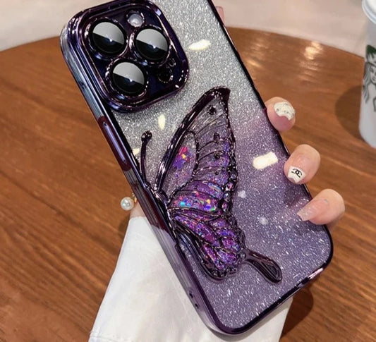 Luxury 3D Glitter Butterfly Quicksand Case