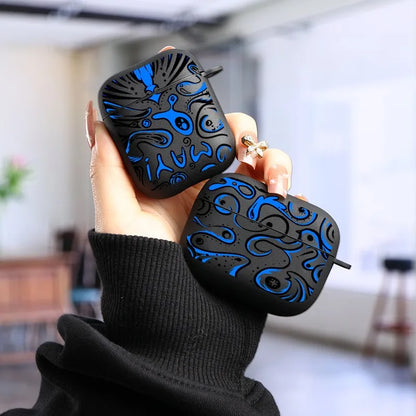 Cool Blue Pattern Apple Airpods Case