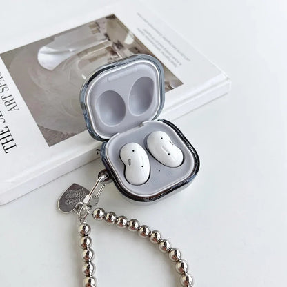 Silicone plating Earphone Case with Keyring Case for Galaxy buds