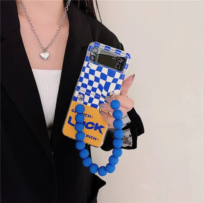 Cute Cartoon Pendant Bracelet Case For Samsung Z Flip