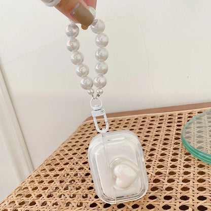 Simple Laser Pearl Heart Case for AirPods