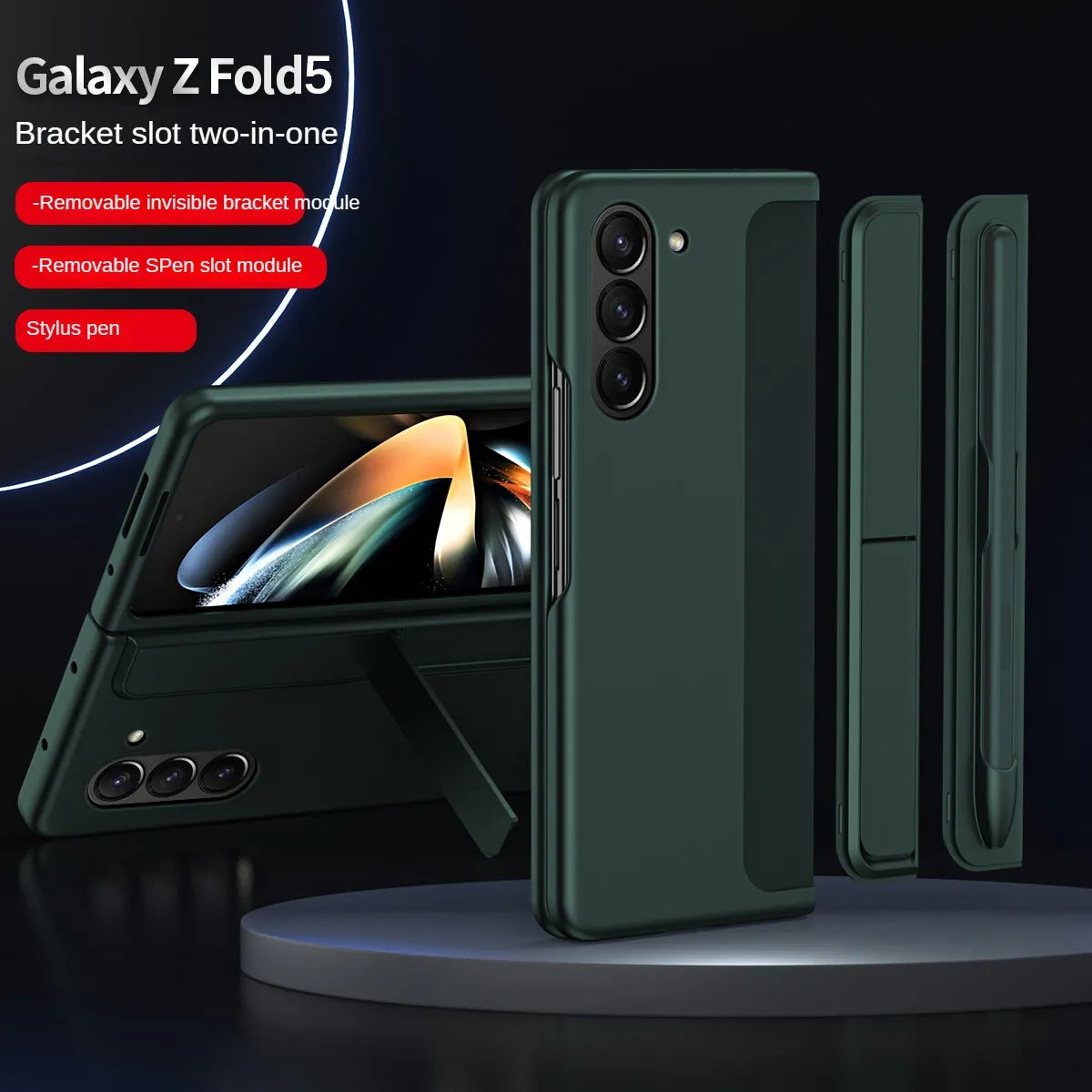 Matte Case With Stand & Removable Pen Slot for Galaxy Fold