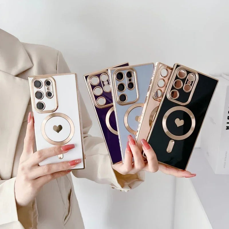 Plating Soft Silicone Magsafe Case For Samsung Galaxy