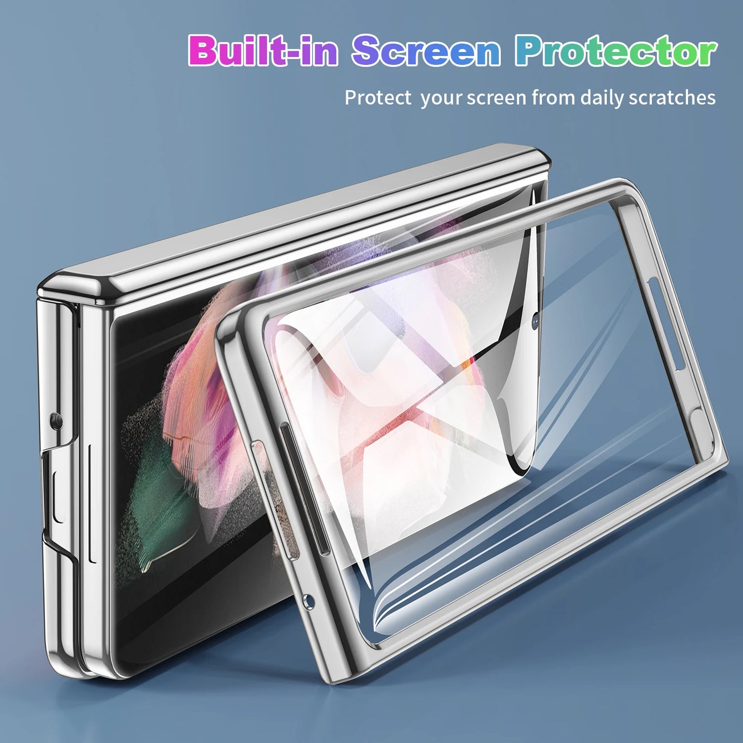 Transparent Plating Case For Samsung Galaxy Z Fold