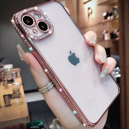 Luxury Plating Glitter Diamond Transparent Case