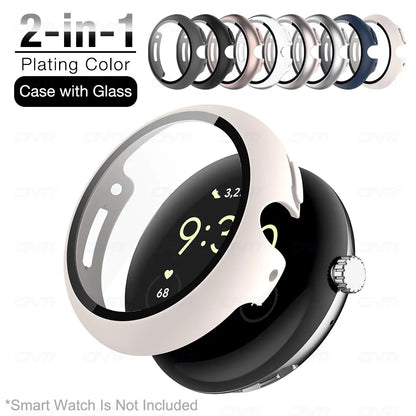 1 Pc Tempered Glass + Case for Google Pixel Watch