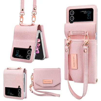 Luxury Leather Wallet Card Holder Case For Samsung