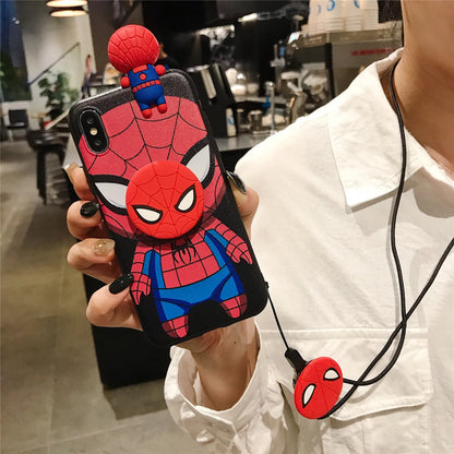 Comic Characters Case With Strap For Galaxy