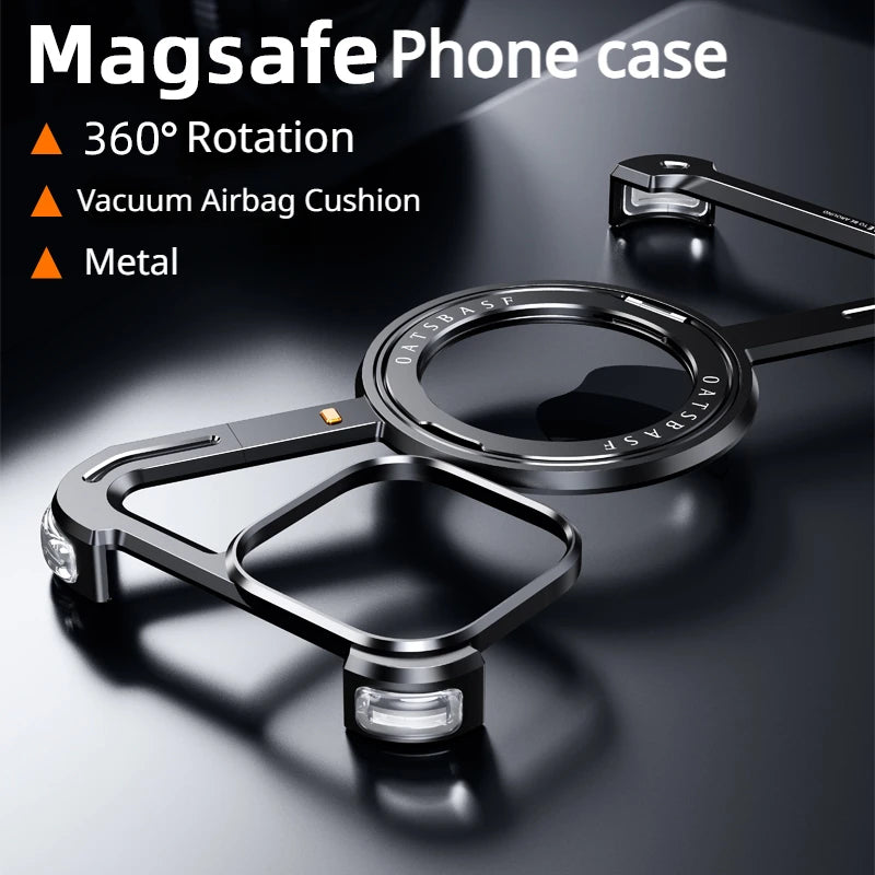 Oatsbasf Z Shape Metal Magsafe Phone Case for iPhone