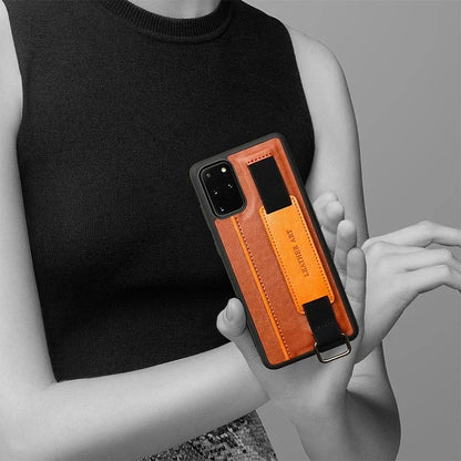 PU Leather Wristband Strap Card Holder Case for Samsung