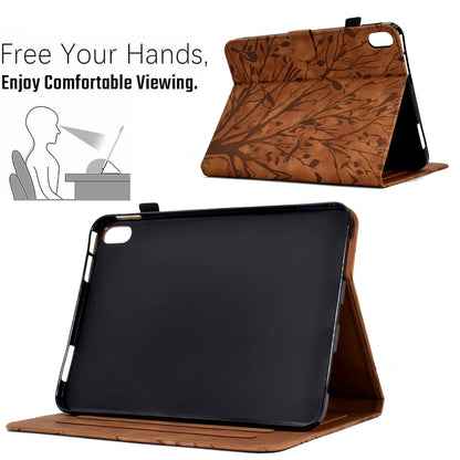 Embossed Tree Leather Wallet Case for iPad