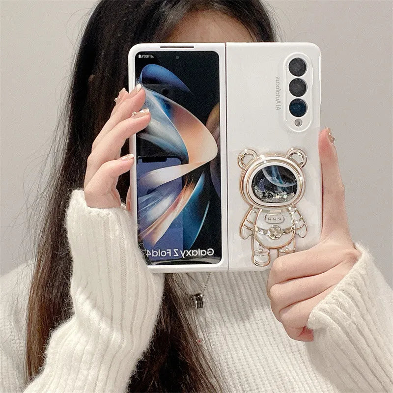 Quicksand Astronaut Stand Phone Case for Galaxy Fold