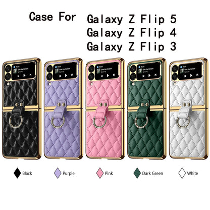 Luxury Diamond Air Cushion Leather Case for Galaxy Z Flip