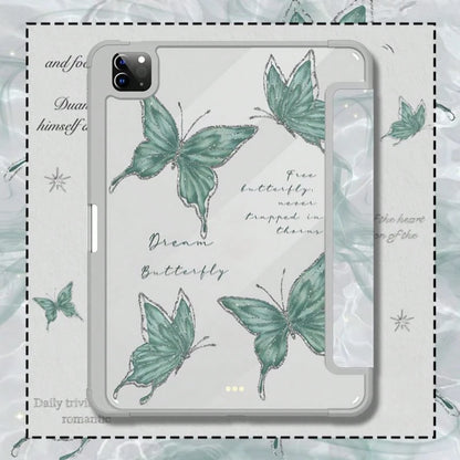 Water Wave Butterfly Case For iPad