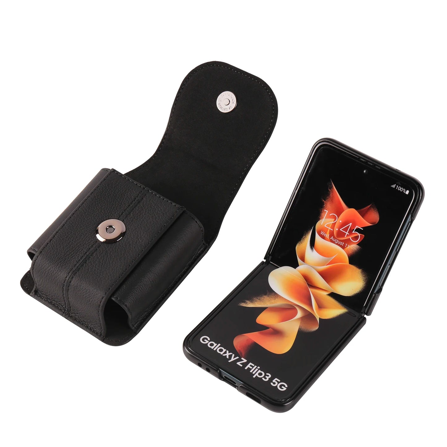 Leather Belt Clip Case For Samsung Galaxy Z Flip