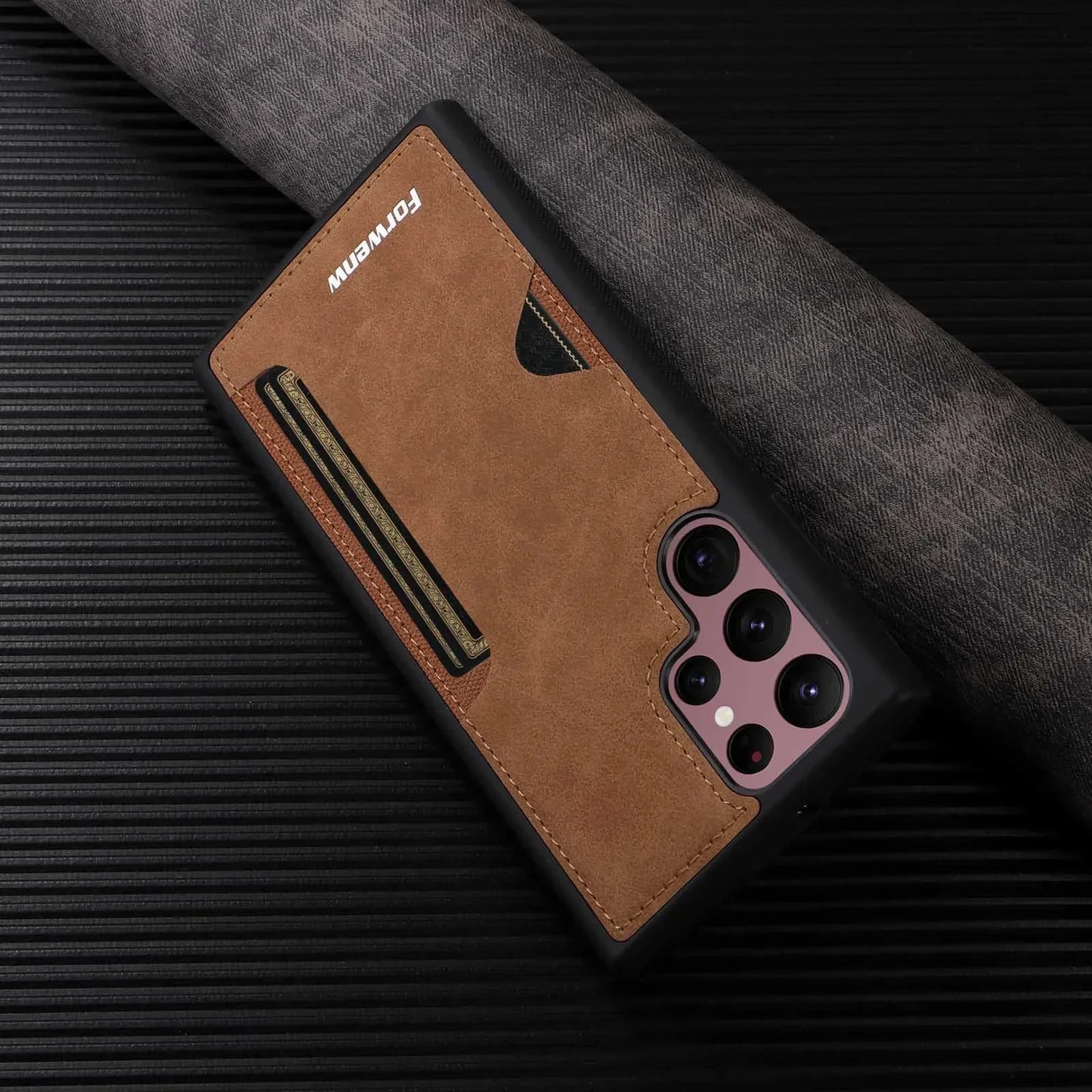 Retro Card Leather Case for Samsung