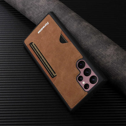 Retro Card Leather Case for Samsung